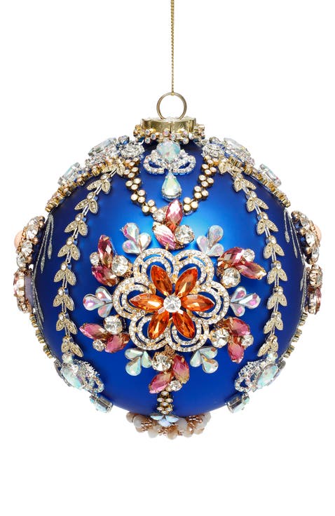 King's Jewel Ball Ornament, Blue