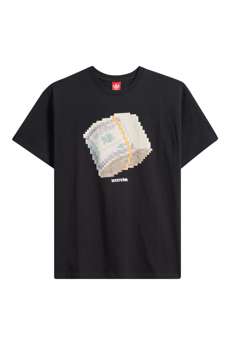 Pixel Graphic Cotton T-Shirt, Alternate, color, BLACK