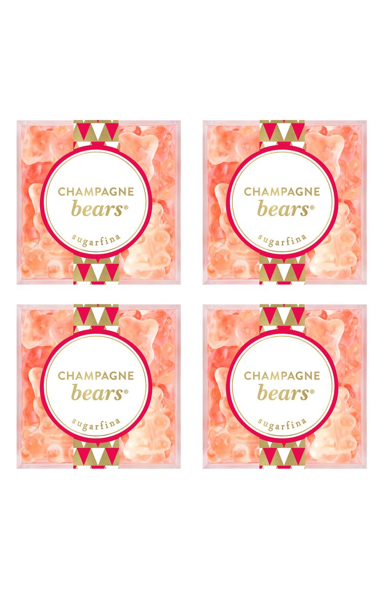 sugarfina Champagne Bears Set of 4 Candy Cubes, Main, color,