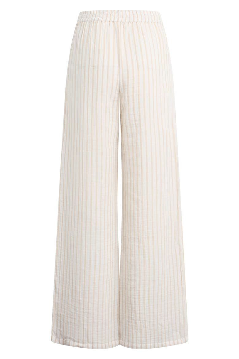 The Slip It On Wide Leg Pants, Alternate, color, LIGHT KHAKI STRIPE