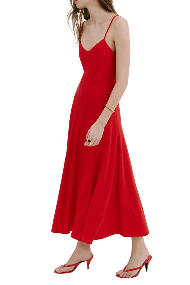 Dot Sleeveless Maxi Dress, Main, color, RED