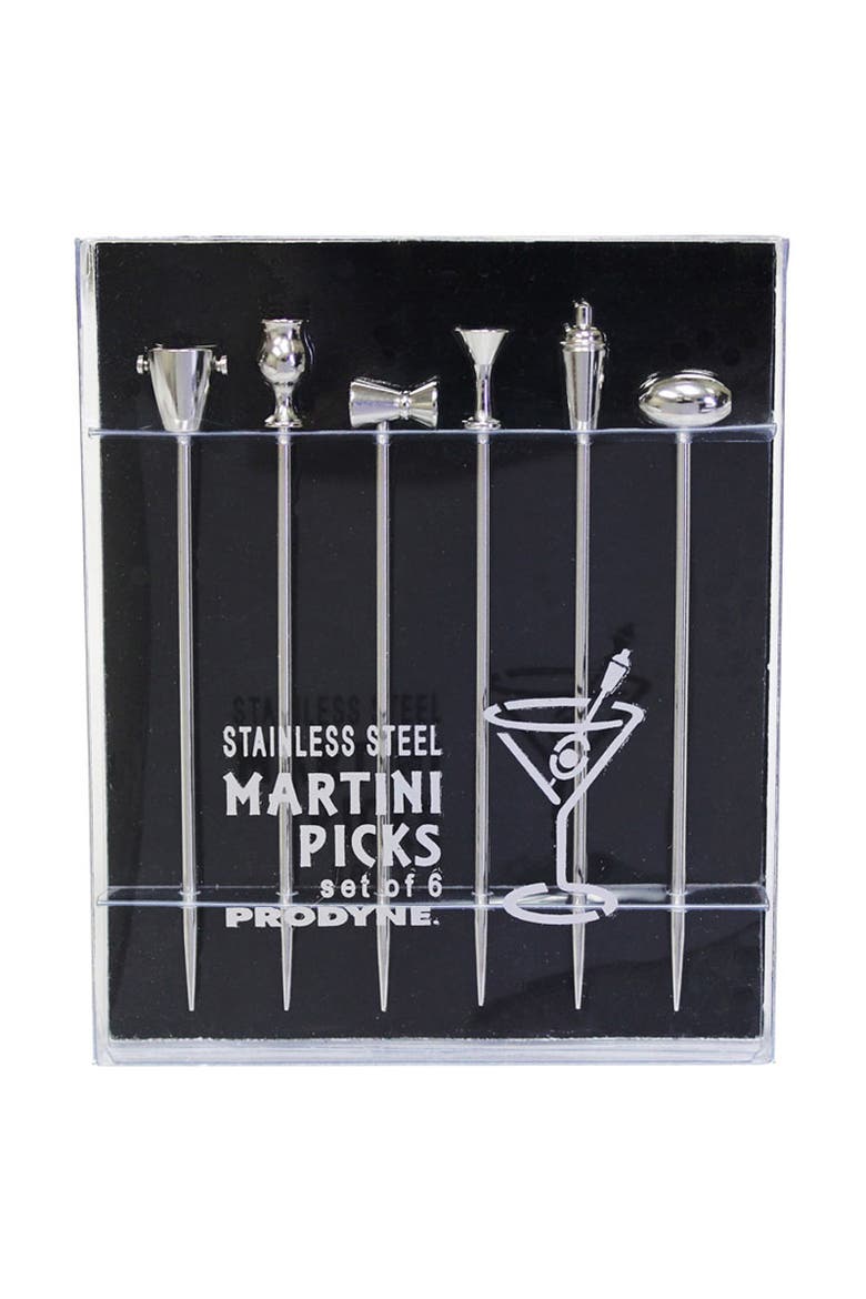 Stainless Steel Legacy Martini Picks, Set of 6, Alternate, color, Silver