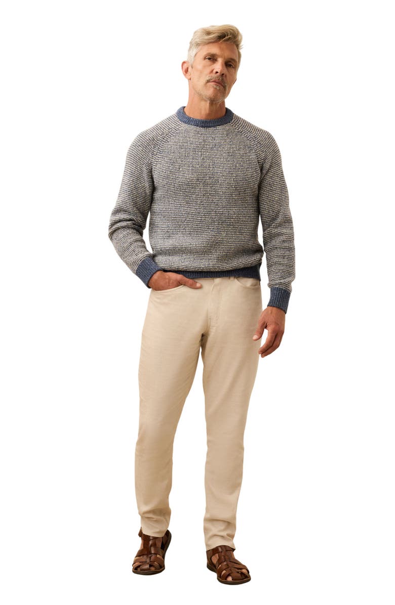 Faherty Donegal Crewneck Wool Blend Sweater, Alternate, color, Sea Feeder Marl