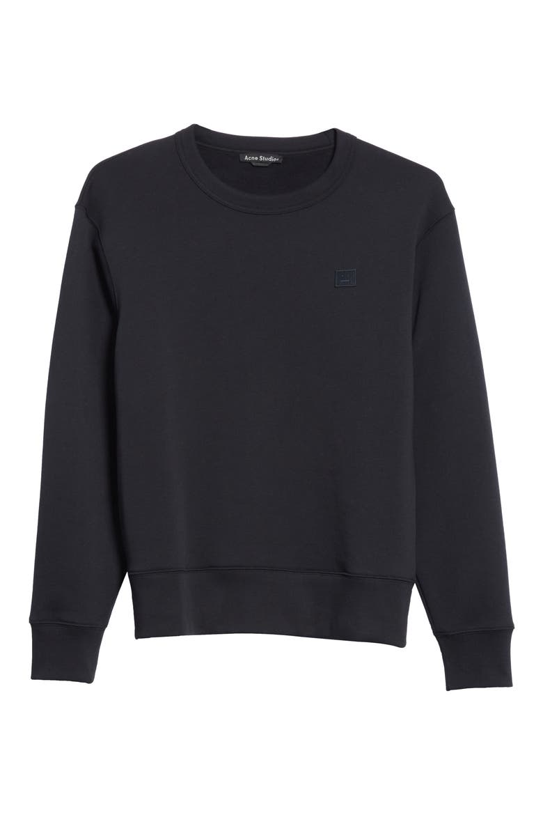 Fairview Face Crewneck Sweatshirt, Alternate, color, BLACK