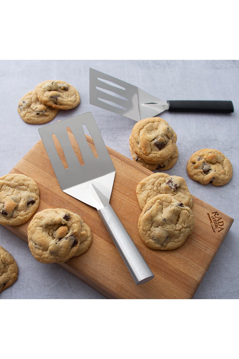 Cutlery Turnover Large Faced Slotted Turner Spatula, Alternate, color, Black
