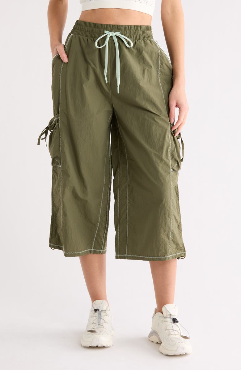 FP Movement by Free People FP Movement Grassroots Crop Cargo Pants, Main, color, Olive