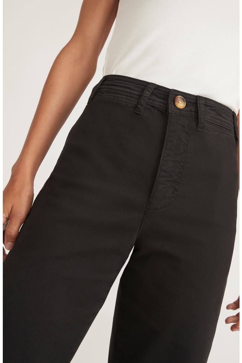 Bridget High Waist Slim Fit Wide Leg Ankle Pants, Alternate, color, BLACK