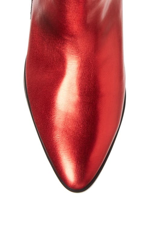Shop Yosi Samra Kids' Miss Dallas Gem Western Boot In Red