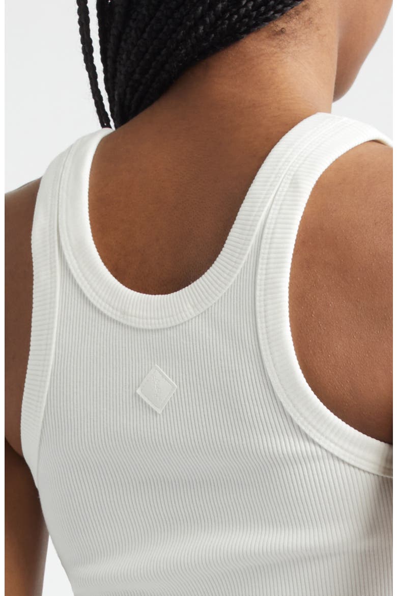 Gem Rib Cotton Tank, Alternate, color, OFF WHITE
