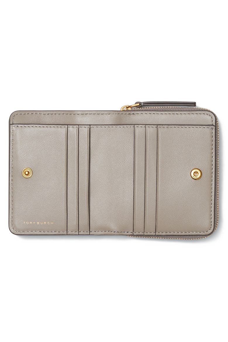 Kira Chevron Quilted Bifold Wallet, Alternate, color, GRAY HERON
