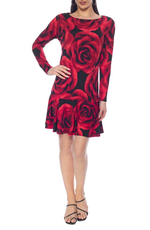 Long Sleeve Flounce Dress