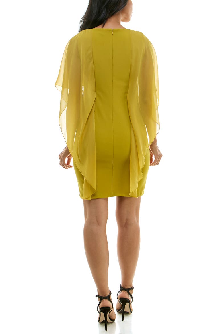 Popover Chiffon Sheath Dress, Alternate, color, MOSS