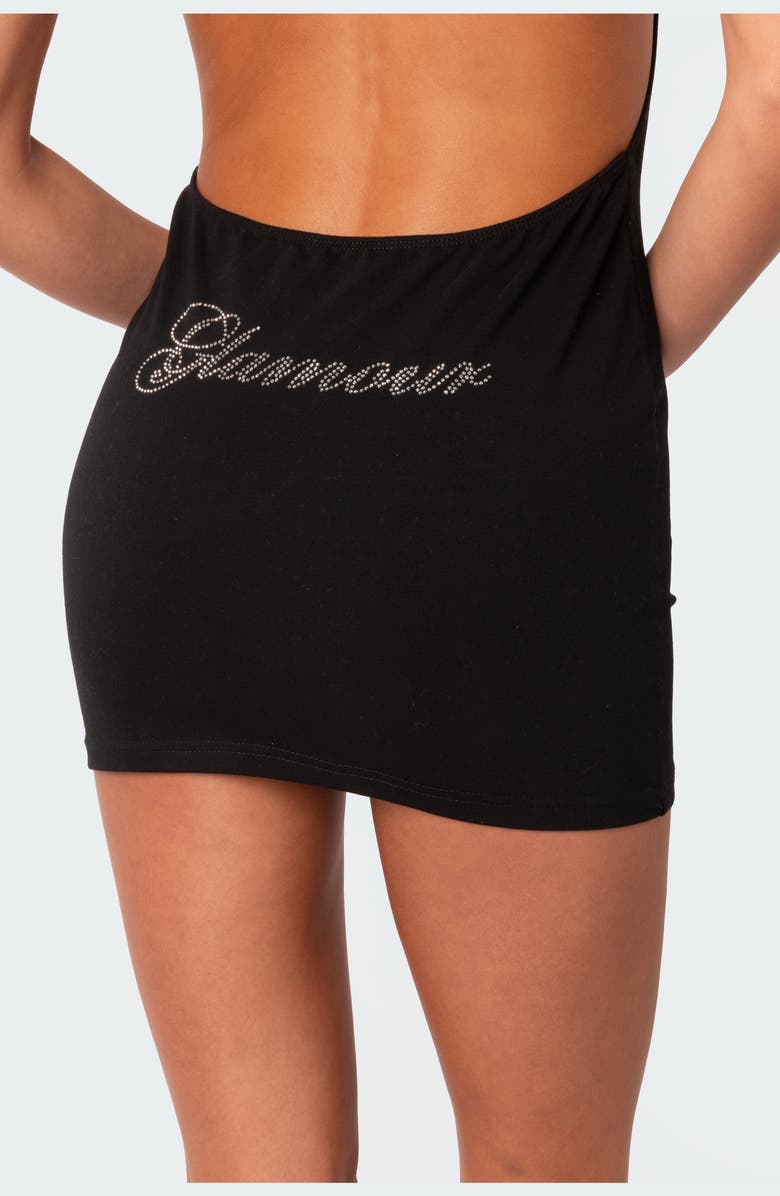 EDIKTED Glamour Embellished Backless Dress, Alternate, color,