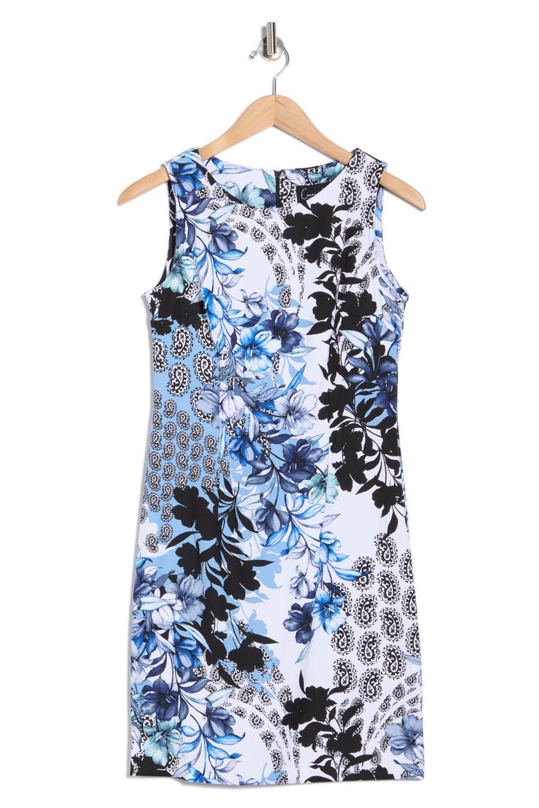 Twill Sheath Dress, Alternate, color, BLUE