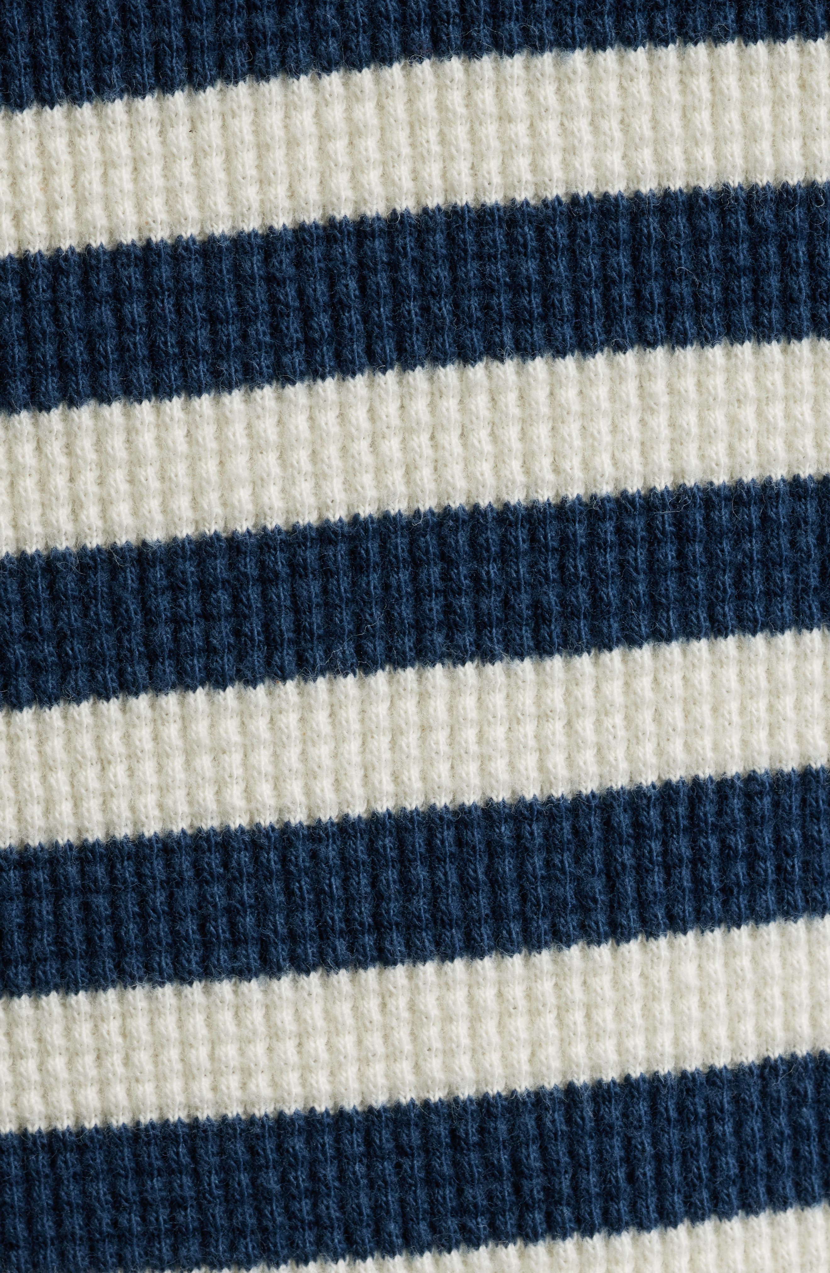Stripe Waffle Stitch Crop Zip Hoodie (Women) | Nordstrom