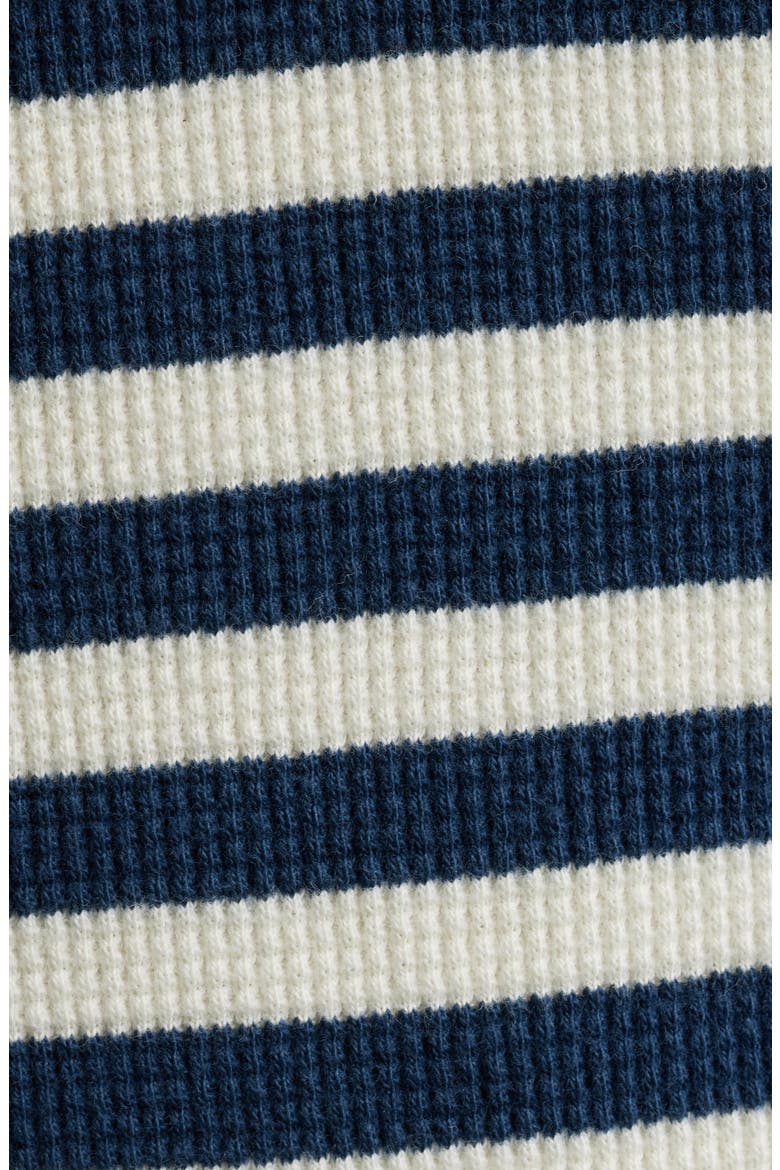 Stripe Waffle Stitch Crop Zip Hoodie (Women) | Nordstrom