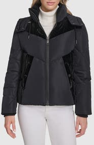 Andrew Marc Tayte Puffer Jacket with Removable Hood
