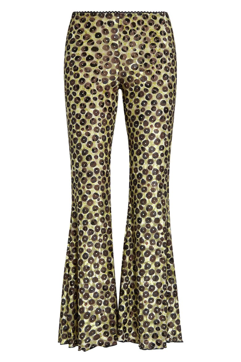 Jeslynn Velvet Devoré Flared Pants, Main, color, BLACK MULTI