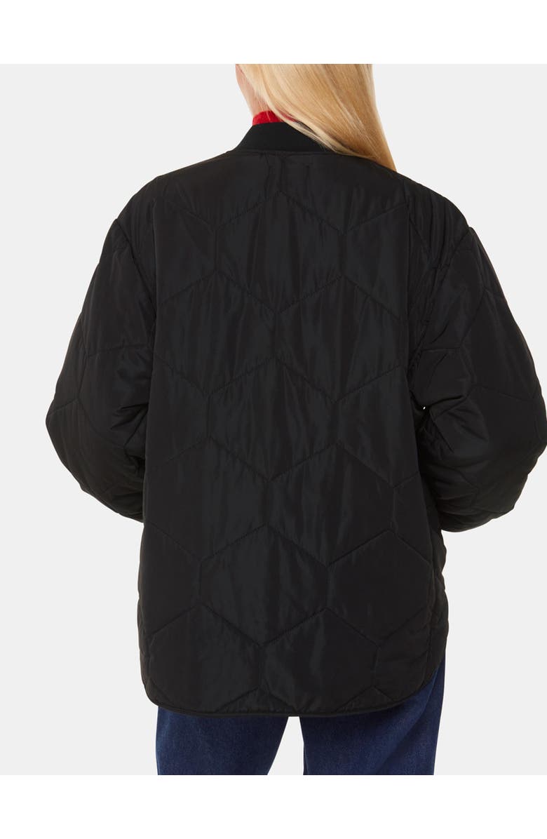 Whistles Ida Short Quilted Coat, Alternate, color, Black