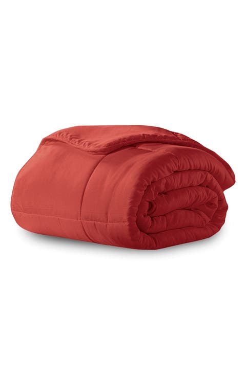 Microfiber Down-Alternative Solid Color Comforter