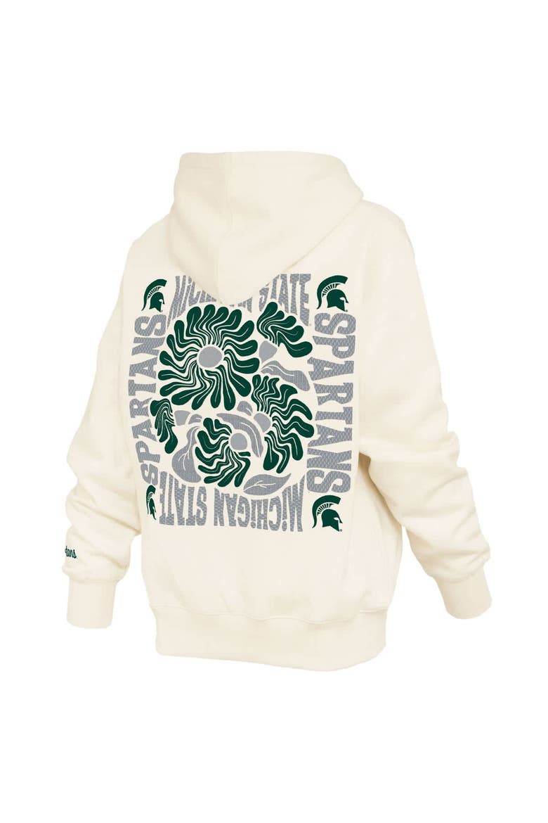 Women's Pressbox  Cream Michigan State Spartans Elena Janise Hoodie, Alternate, color, Cream