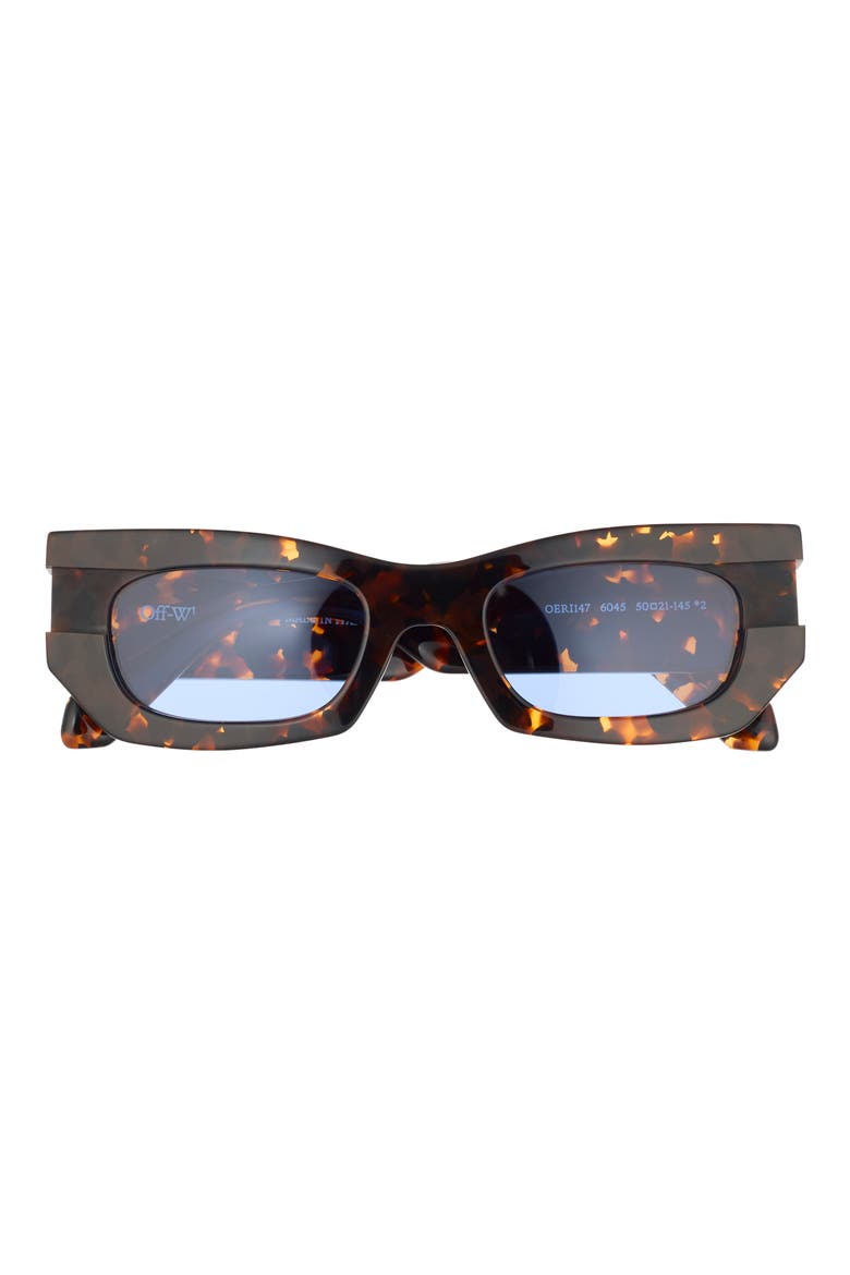 Belleville 50mm Rectangular Sunglasses, Main, color, HAVANA BLUE