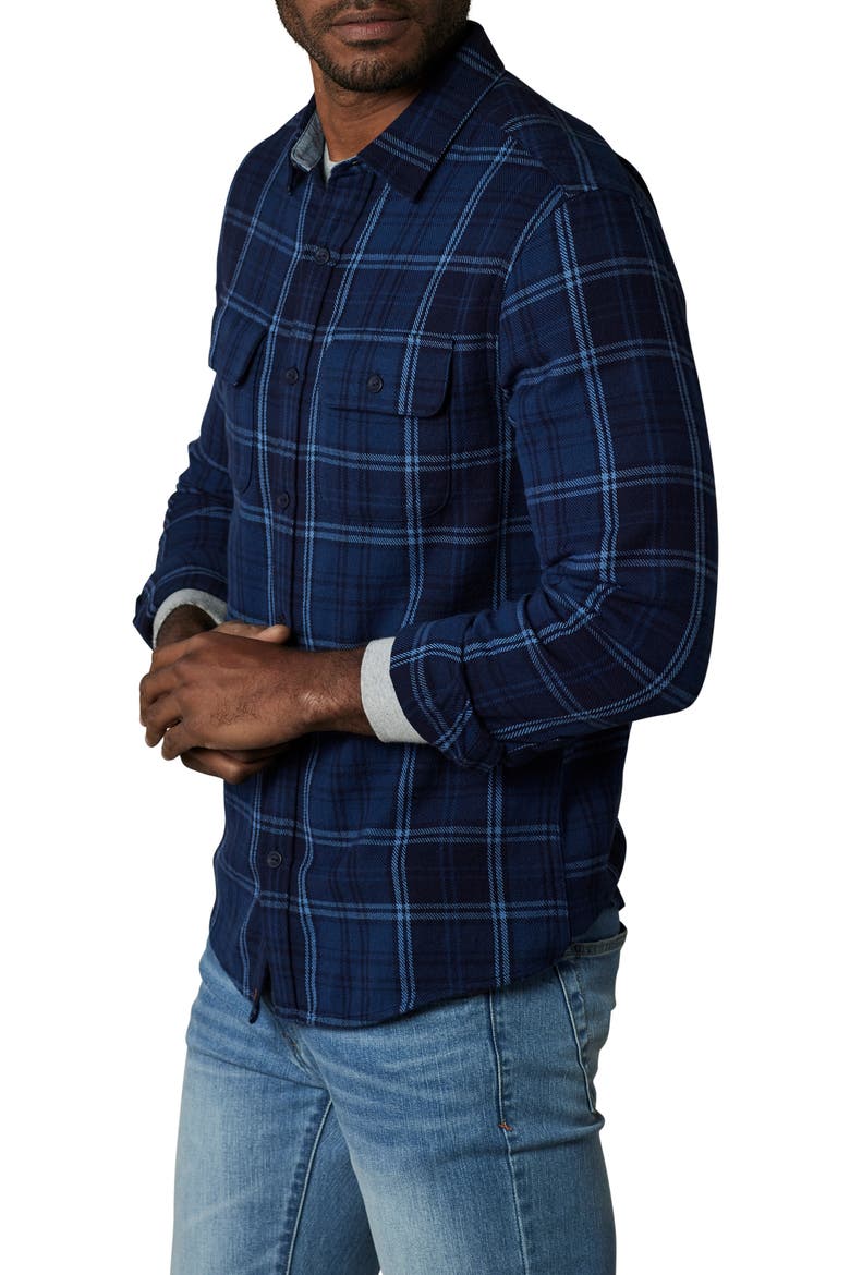 Mountain Regular Fit Flannel Button-Up Shirt, Alternate, color, INDIGO PLAID