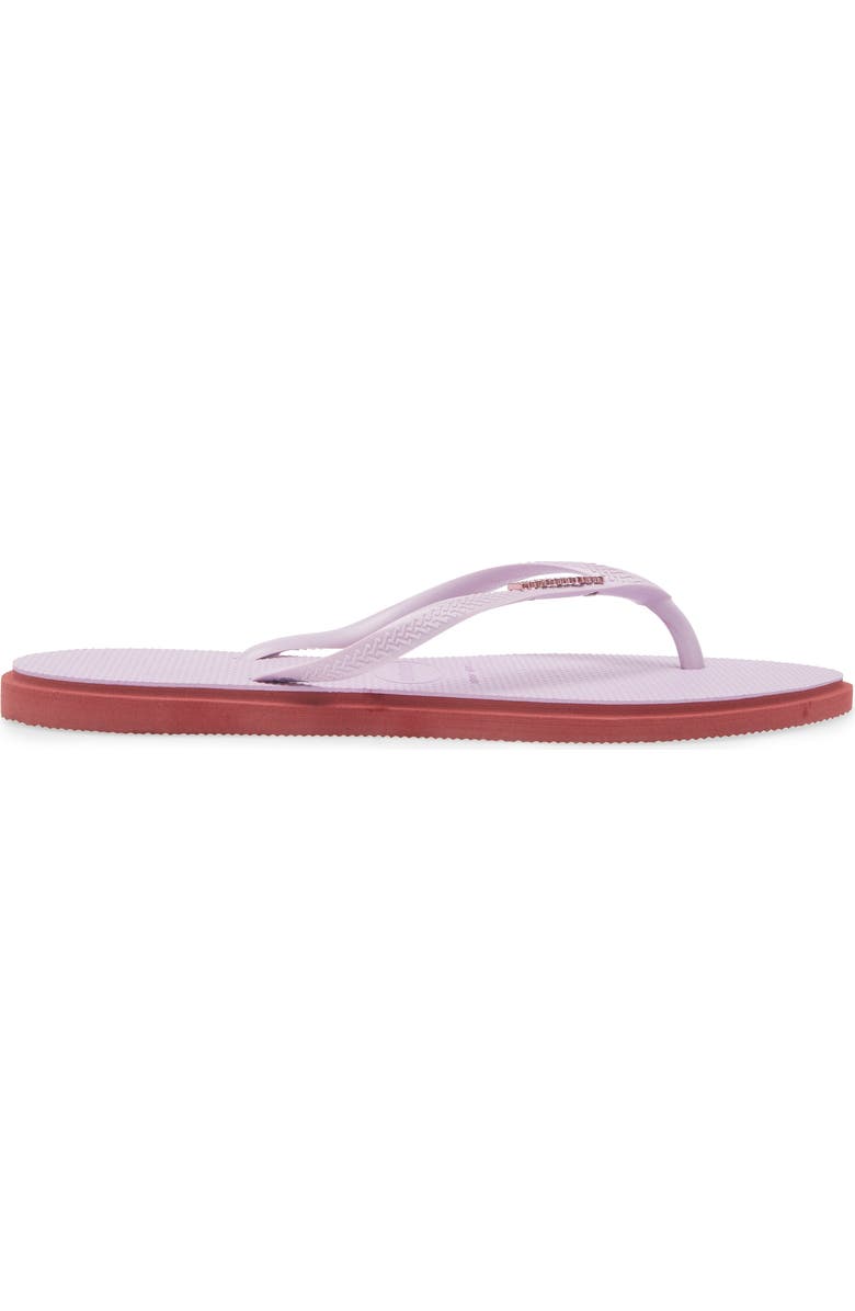 Havaianas Slim Pointed Toe Flip Flop, Alternate, color, Amaranth