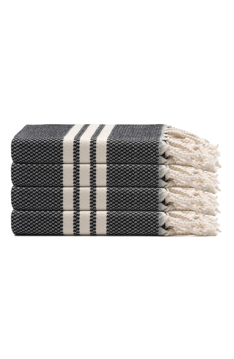 Oliviera Home Newport Turkish Cotton Hand & Kitchen Towel Bundle, Main, color, Black