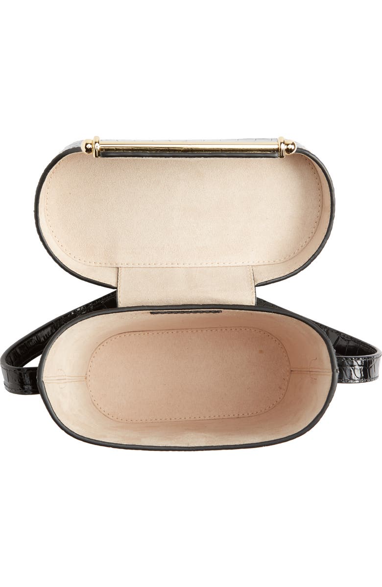 Strathberry Safari Croc Embossed Leather Crossbody Bag, Alternate, color,