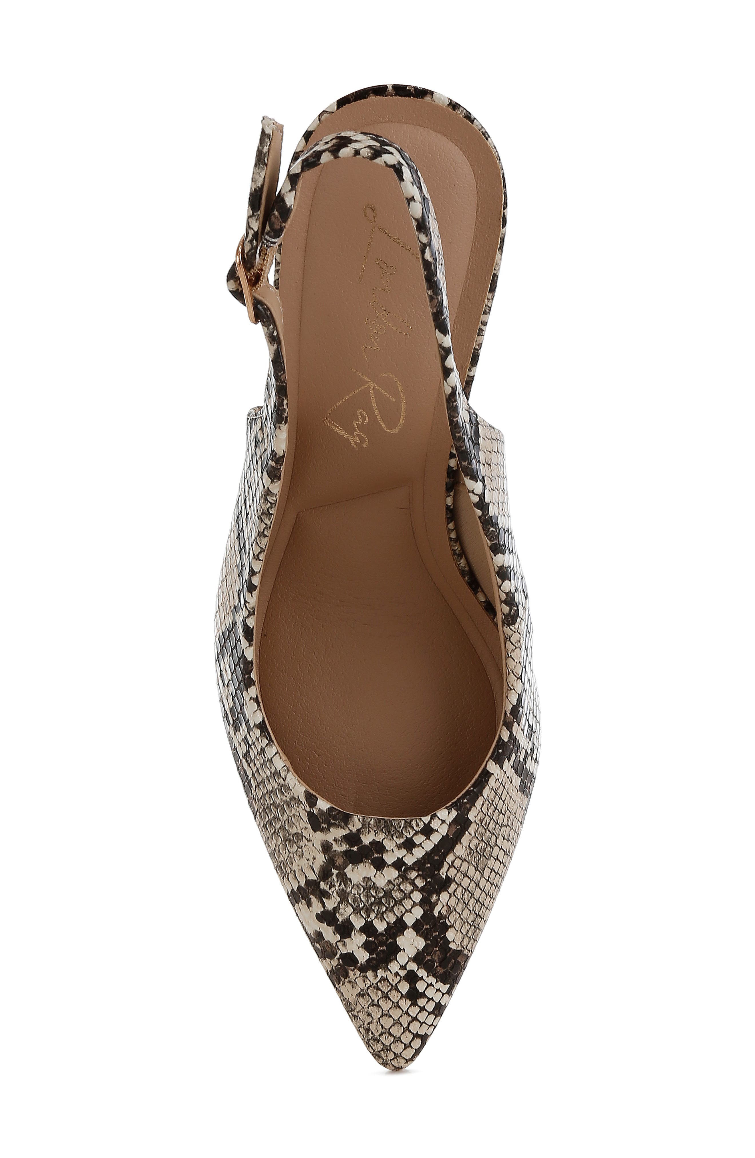 LONDON RAG Baobab Snake Print Slingback Pump, Alternate, color, Snake