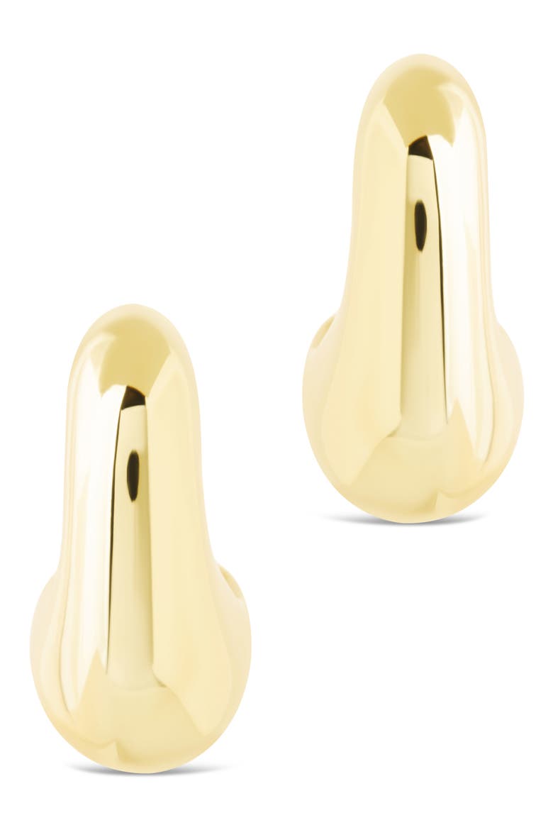 Demi Chunky Molten Hoop Earrings, Alternate, color, GOLD