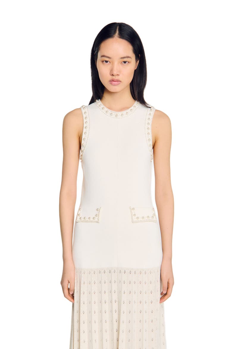 sandro pearl bead knit maxi dress Pearl bead knit maxi dress (Women)