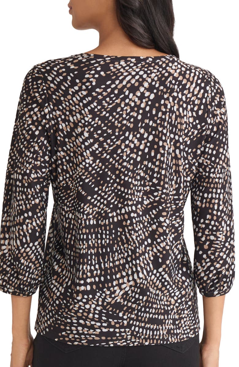 Jones New York Scattered Dot Top, Alternate, color, Jones Black Multi
