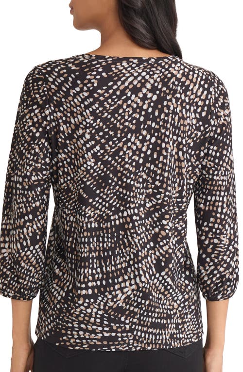 Jones New York Scattered Dot Top In Black