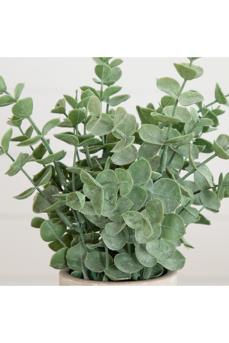 8-in Artificial Baby Blue Eucalyptus in Decorative Planter - Set of 2, Alternate, color, Green