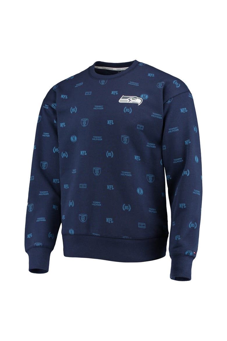 Men's Tommy Hilfiger College Navy Seattle Seahawks Reid Graphic Pullover Sweatshirt, Alternate, color, Navy