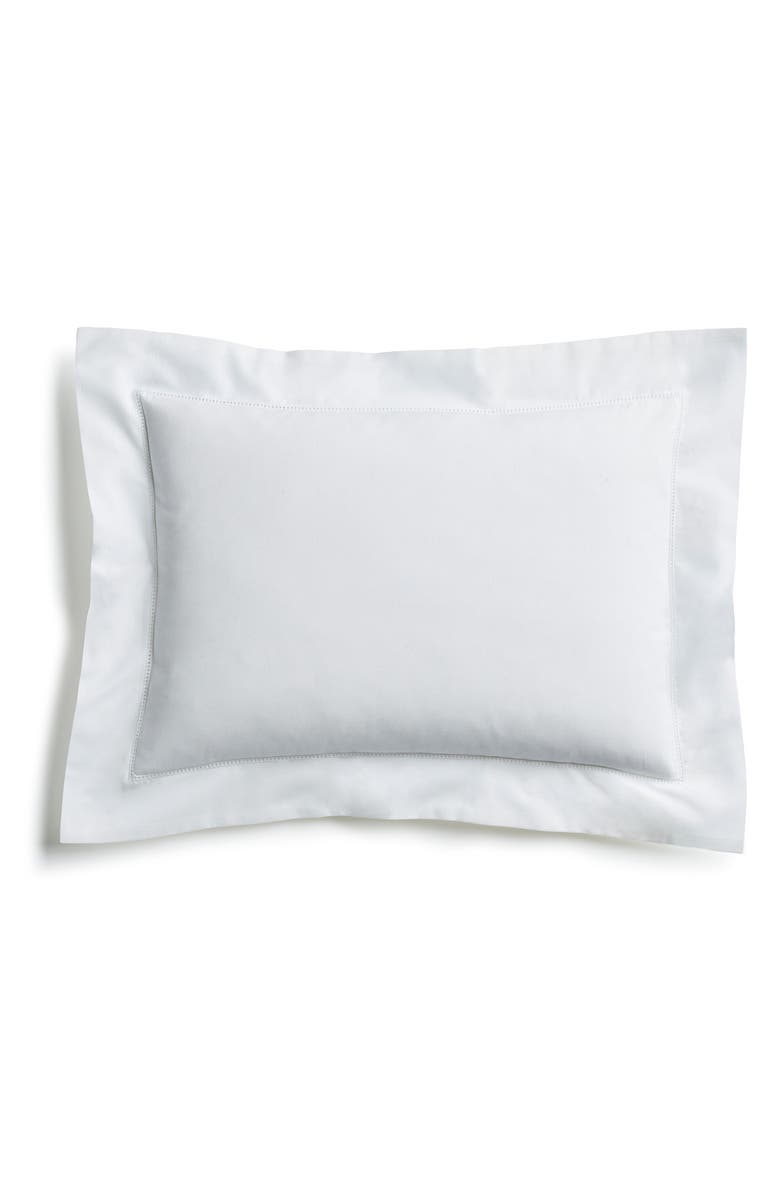 Petite Plume Ladder Stitch Accent Pillow, Main, color, White
