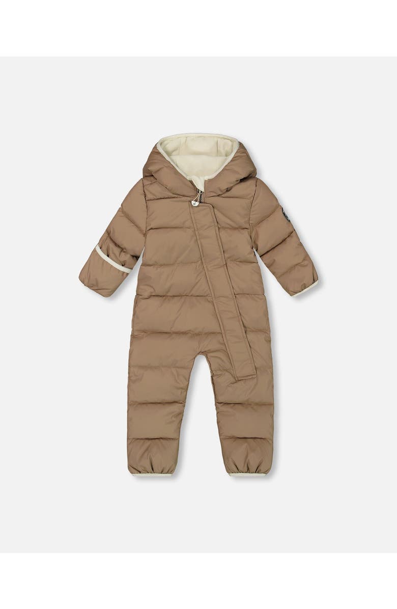 Deux par Deux Baby Unisex One-Piece Compressible Snowsuit Coffee For Baby, Main, color, 