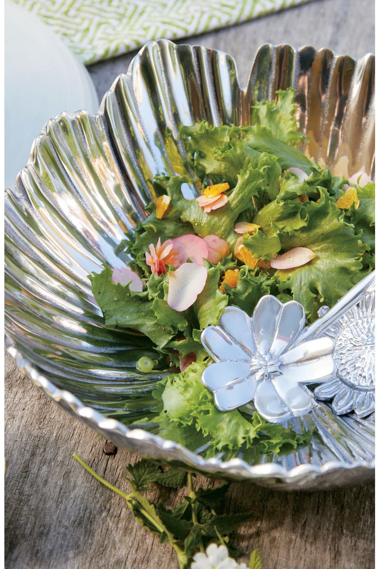Cosmos Serving Bowl, Alternate, color, SILVER