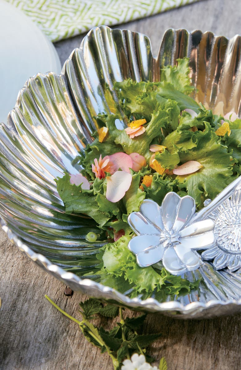 Mariposa Cosmos Serving Bowl, Alternate, color, Silver