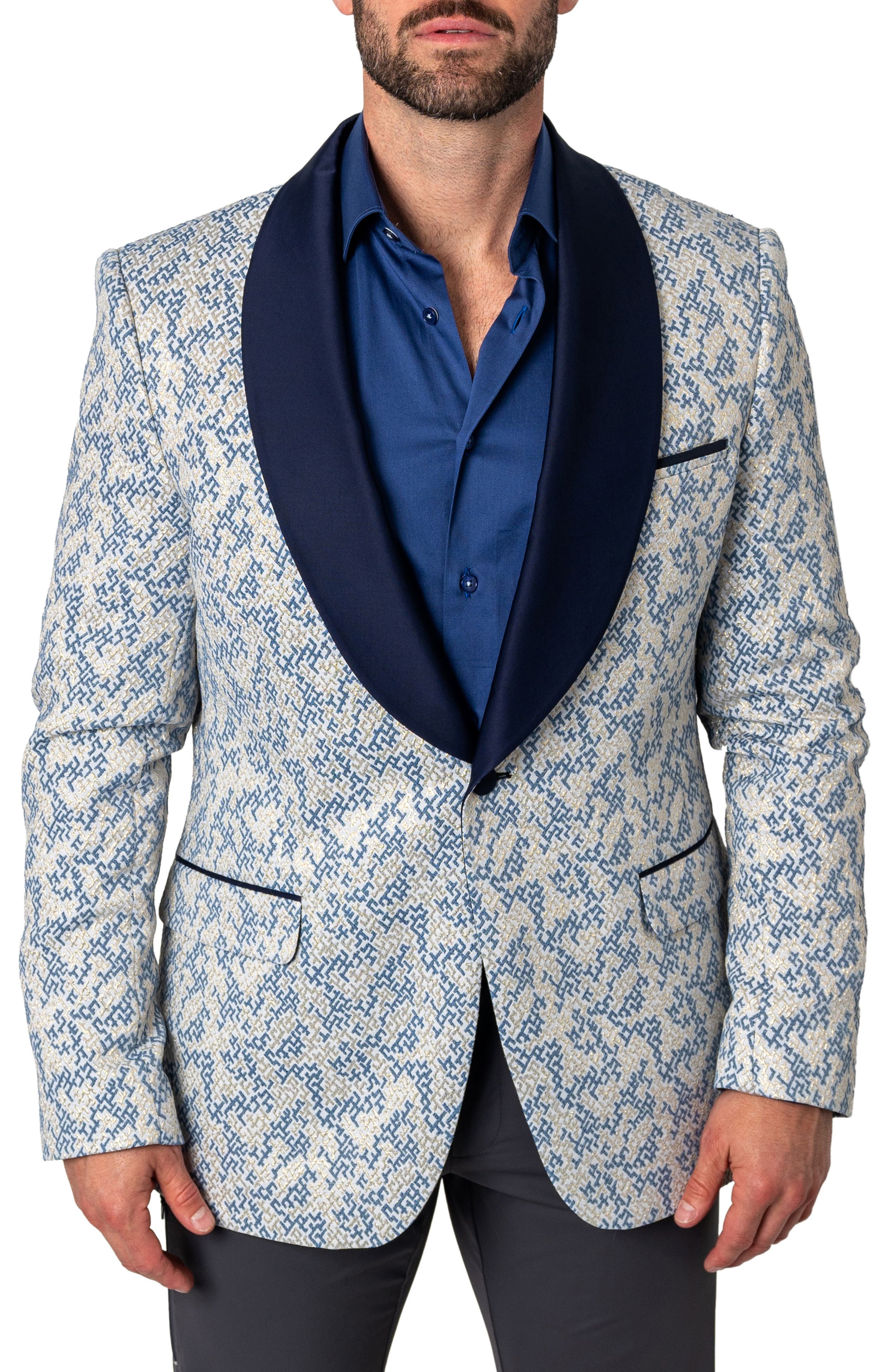 Goldfoil White Shawl Collar Dinner Jacket