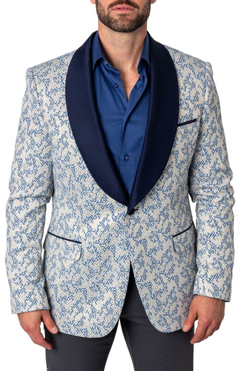 Goldfoil White Shawl Collar Dinner Jacket