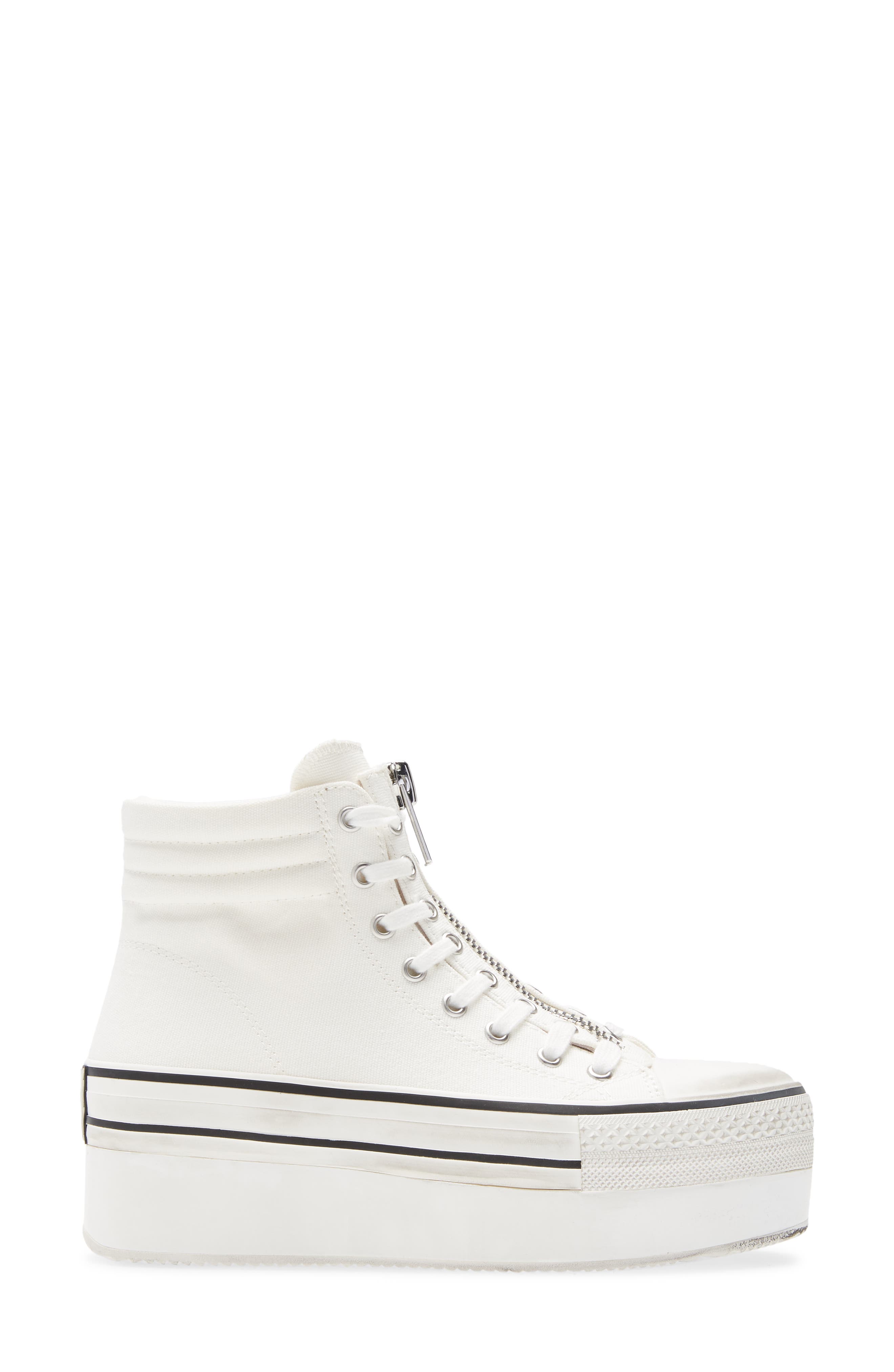 Jagger Platform Sneaker, Alternate, color, WHITE CANVAS