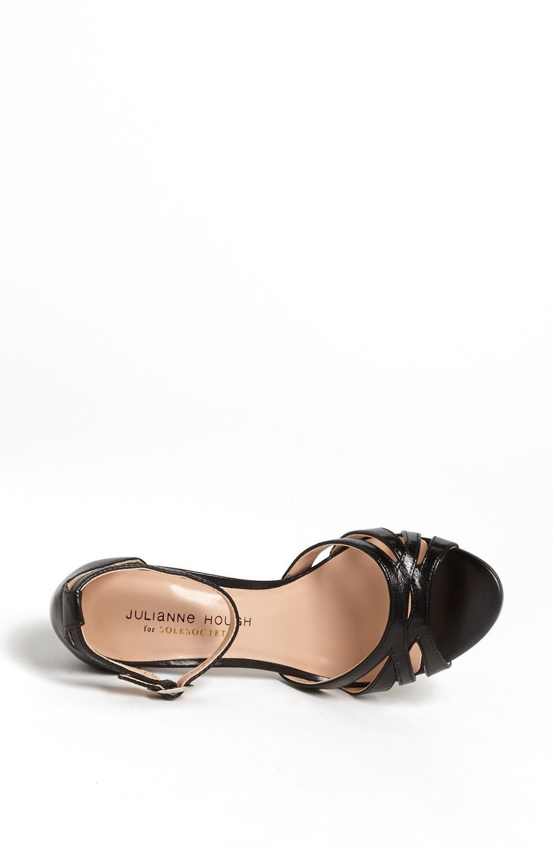 Julianne Hough for Sole Society 'Gianna' Sandal, Alternate, color, BLACK
