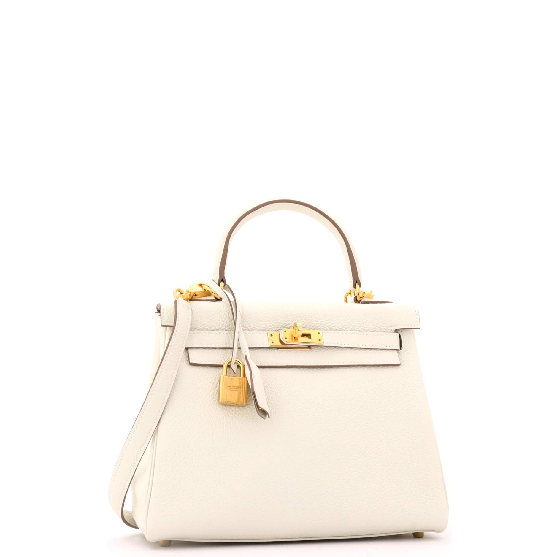 Pre-Owned Hermes Kelly Handbag Light Togo with Gold Hardware 25, Alternate, color, Mushroom