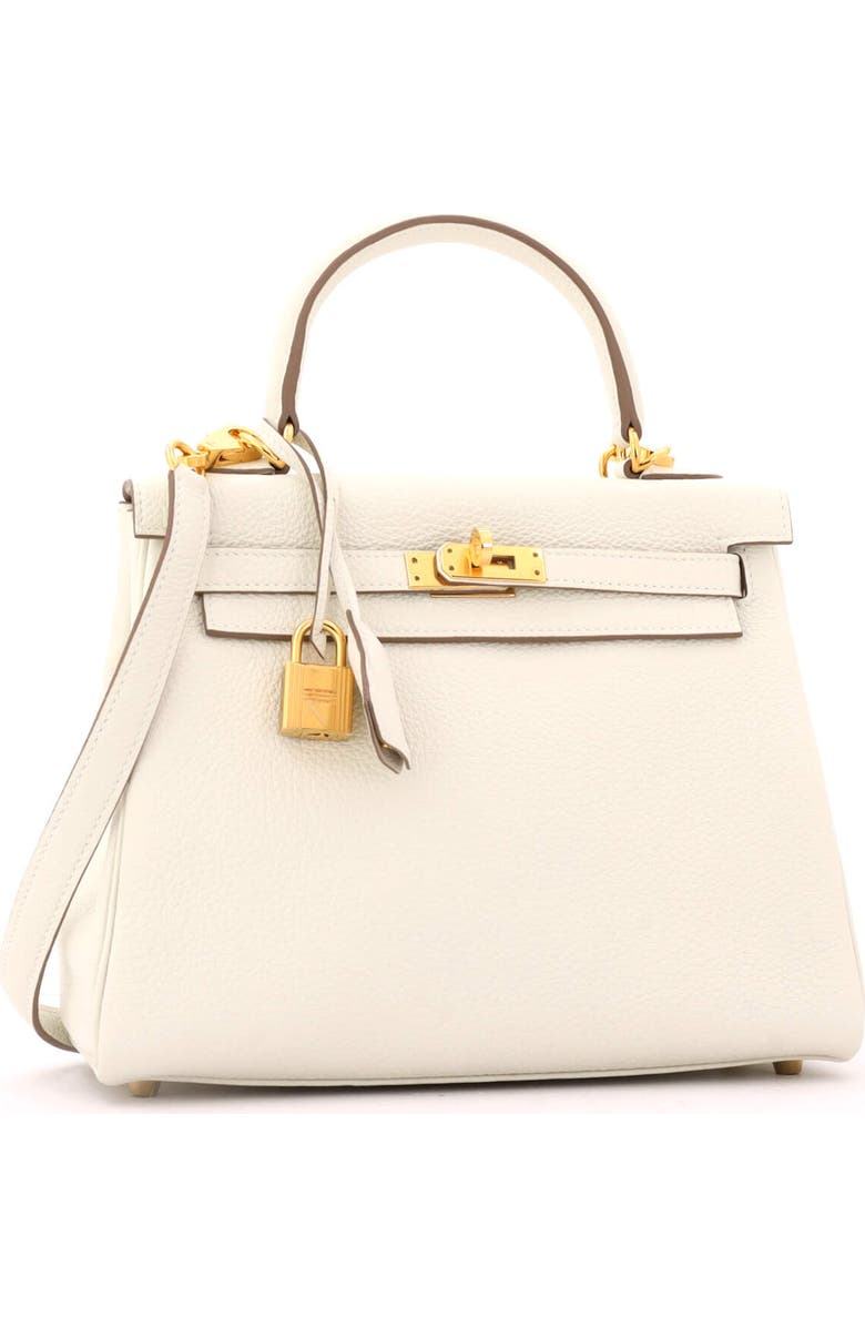 Pre-Owned Hermes Kelly Handbag Light Togo with Gold Hardware 25, Alternate, color, Mushroom