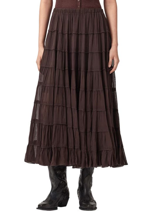 Eva Tiered Midi Skirt