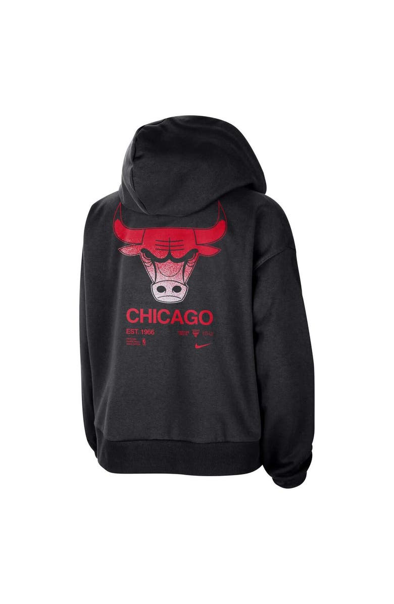 Nike Women's Nike Black Chicago Bulls Courtside Standard Issue Performance Pullover Hoodie, Alternate, color, Black