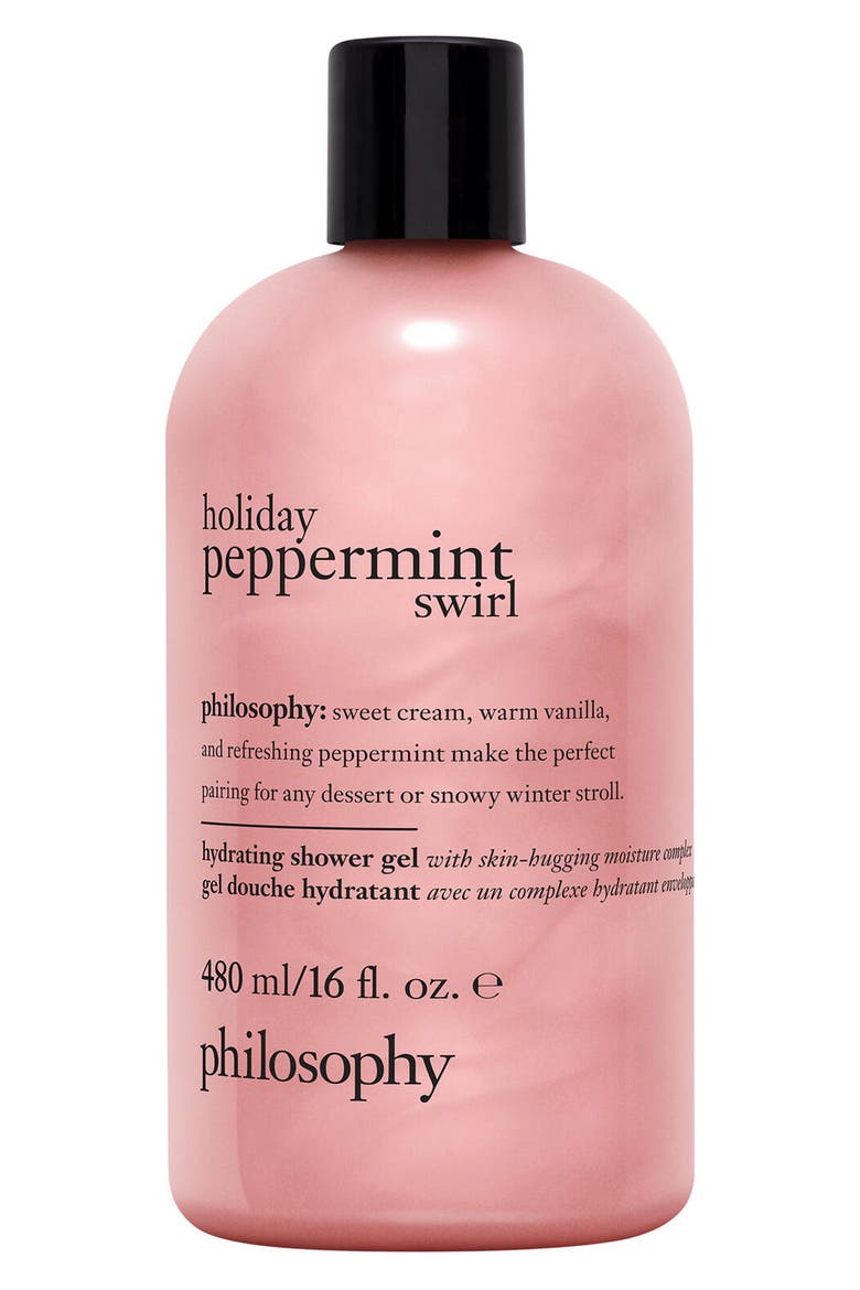 Peppermint Swirl Hydrating Shower Gel, Bubble Bath & Shampoo, Main, color, NO COLOR